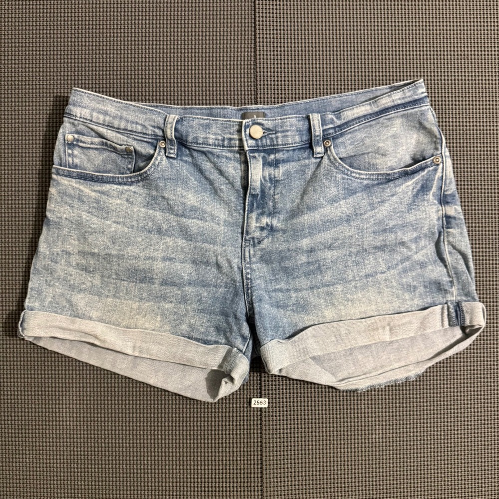 Soho New York & Company Womens Light Wash Acid Wash Denim Shorts Size 8